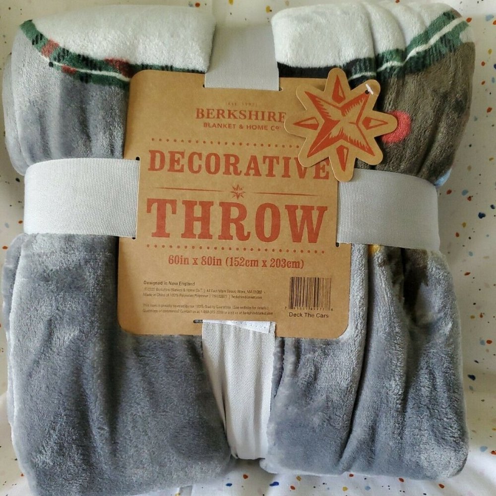 Berkshire Deck The Cars Christmas Throw Blanket